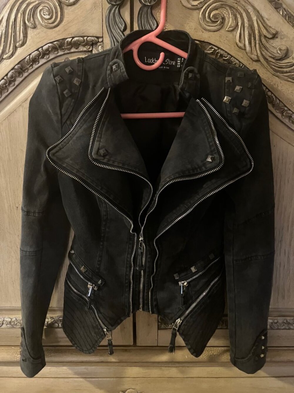 LOOKBOX STORE - MOTO JACKET - CHARCOAL - SIZE 2  NWOT
